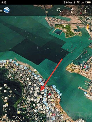 earth地图选择查看区域界面截图