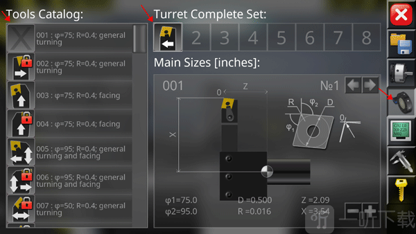 CNC Simulator Free工具配置界面